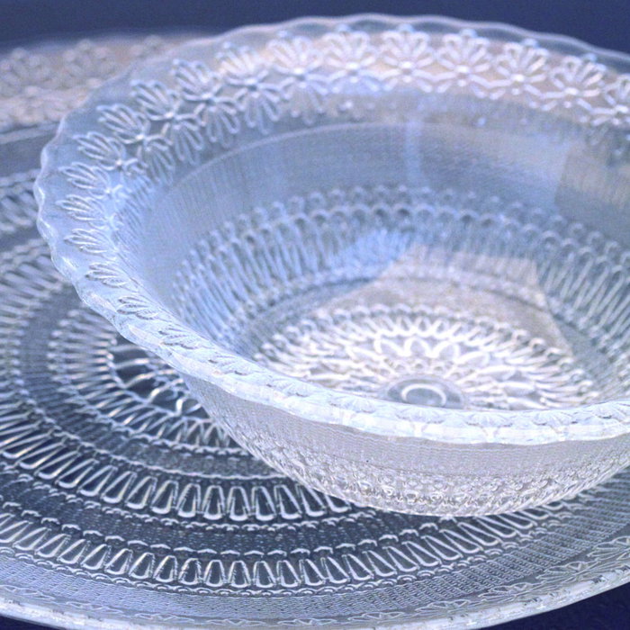 Avet Bol Magreb 655 Ml Diámetro 19 cm Altura 6 cm Cristal Diseño Marroquí Relieve (6 Unidades)